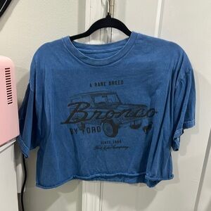 Blue Ford Bronco Crop Top